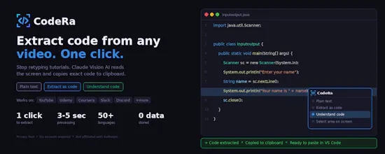 CodeRa, Stop retyping code gallery image