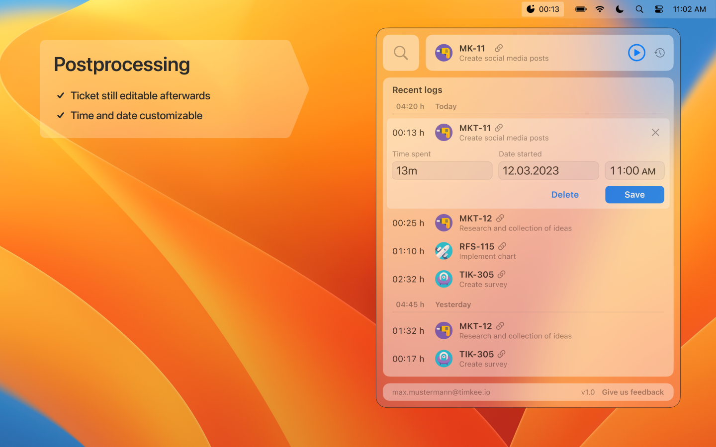 티키 - MACOS 용 미니멀리스트 JIRA 추적기 미디어 4