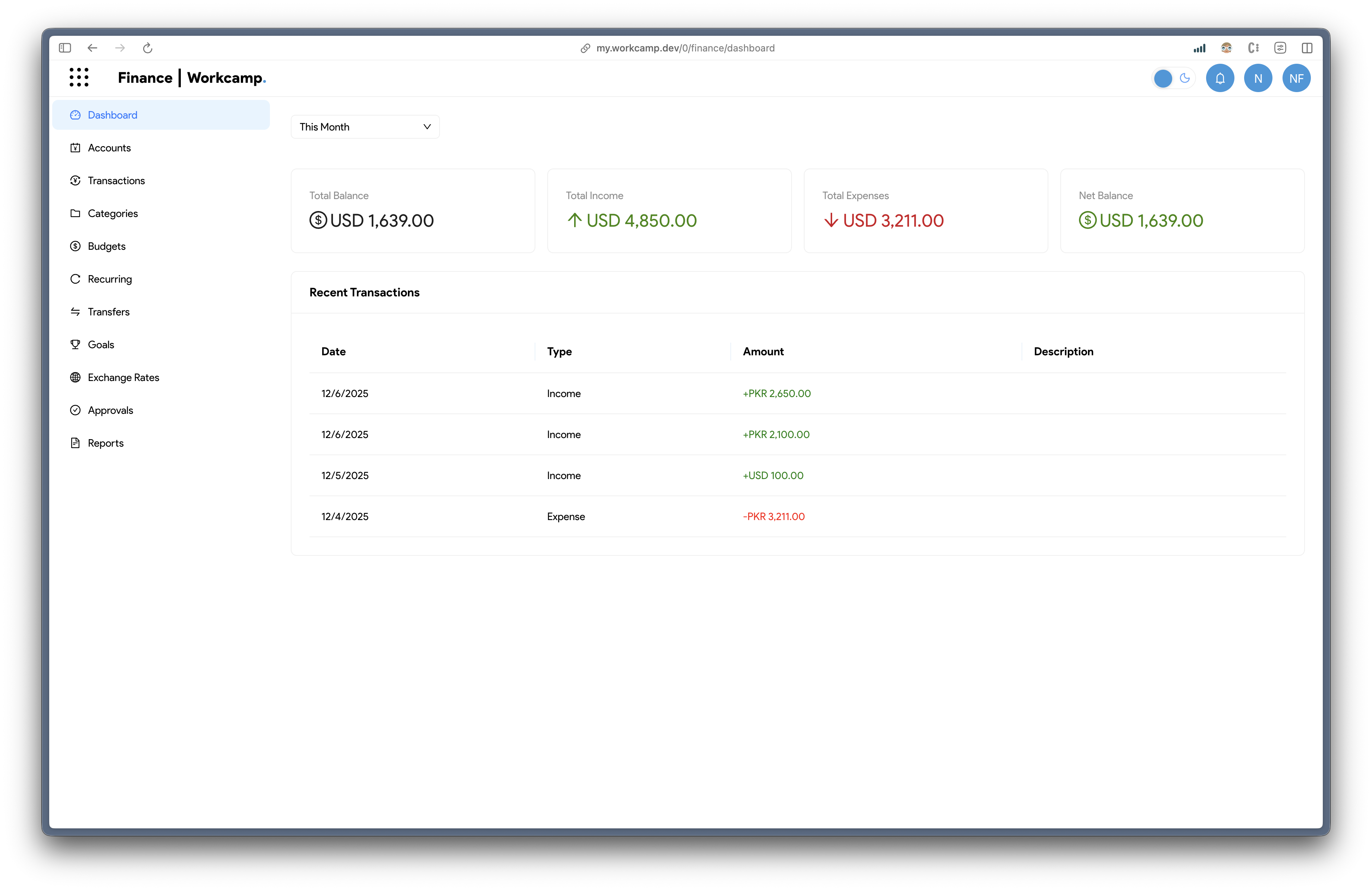 Workcamp - Screenshot 4 showing product features and functionality