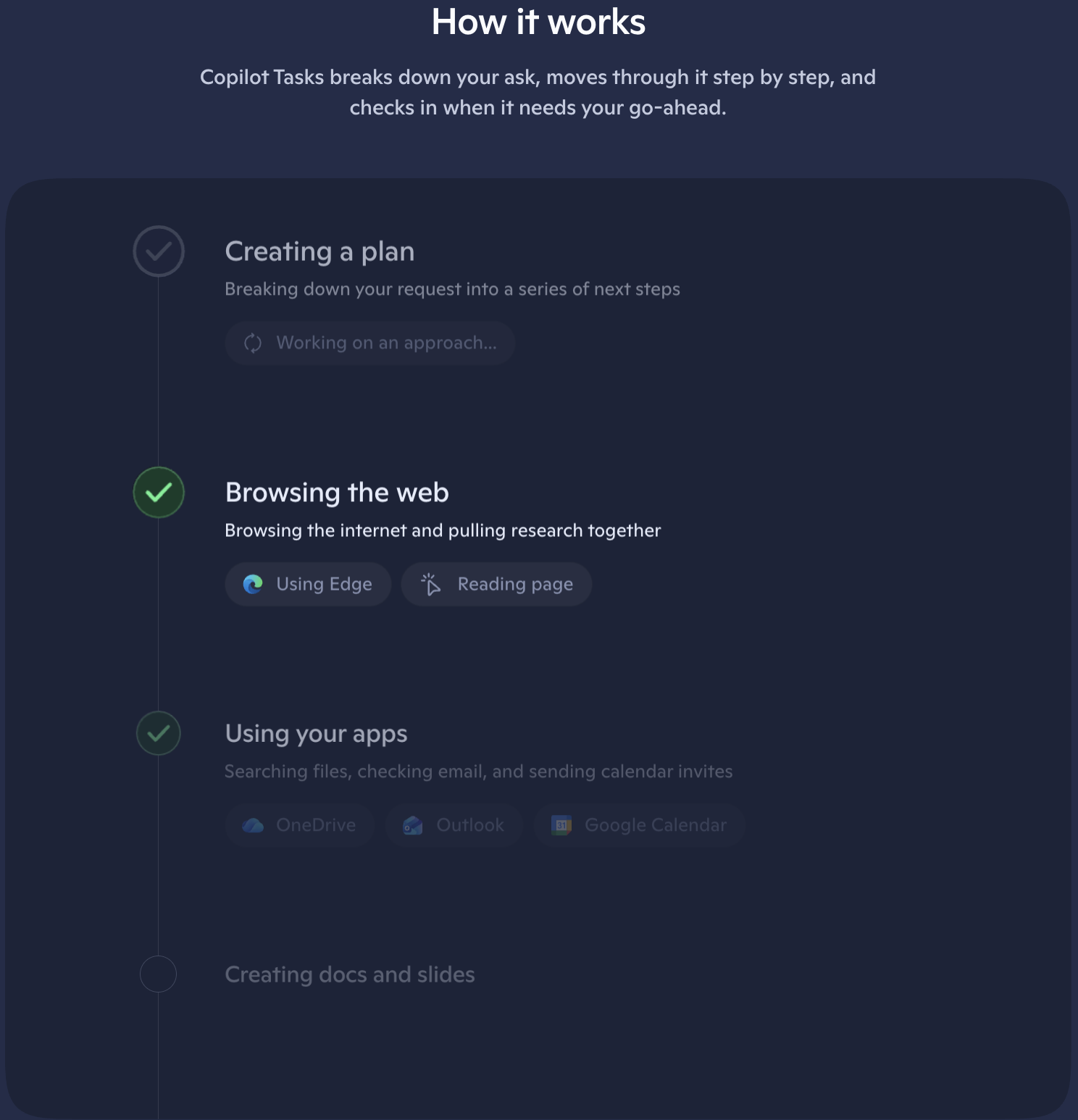 Copilot Tasks gallery image
