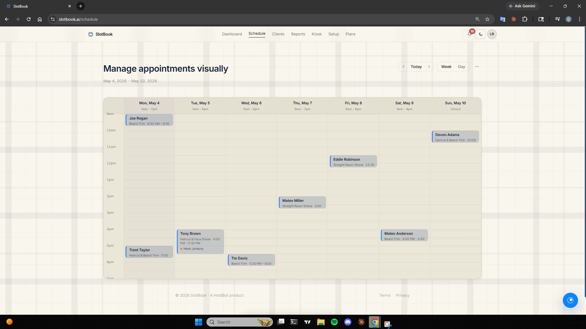 SlotBook screenshot 2