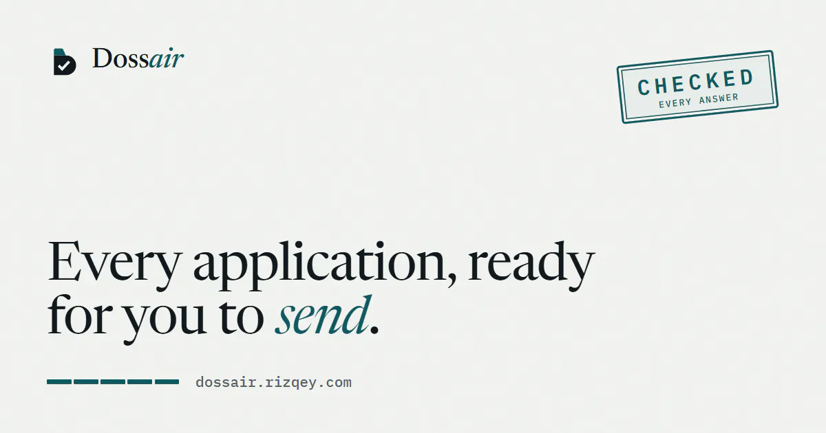 Dossair · Every application, sent gallery image