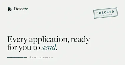 Dossair · Every application, sent gallery image