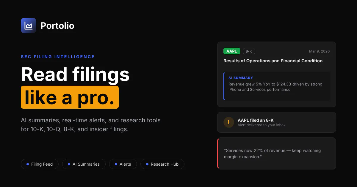 Portolio product banner