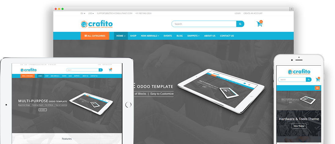 Crafito Odoo Theme gallery image