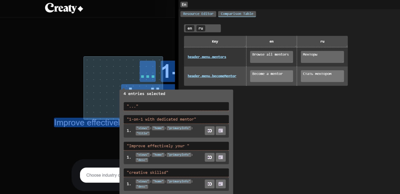 React i18n Editor media 3