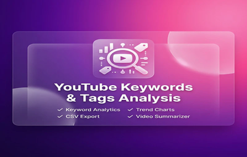 Free YouTube SEO Tag & Keywords Analyzer screenshot 1