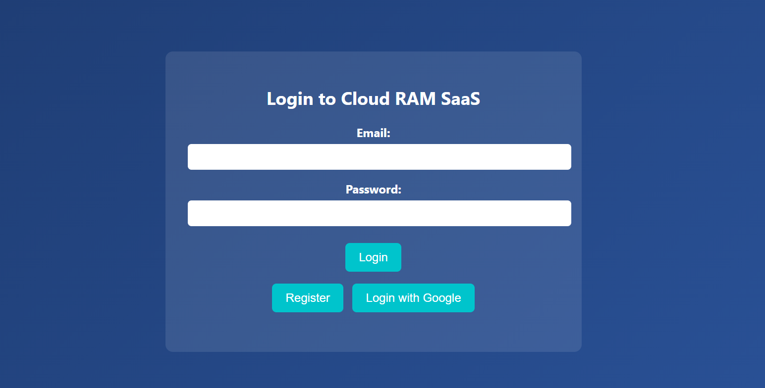 CloudRAMSaaS  - Screenshot 2 showing product features and functionality