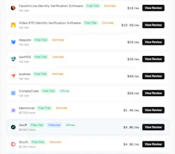 KYC Cost Calculator by PrimeBiometry gallery image