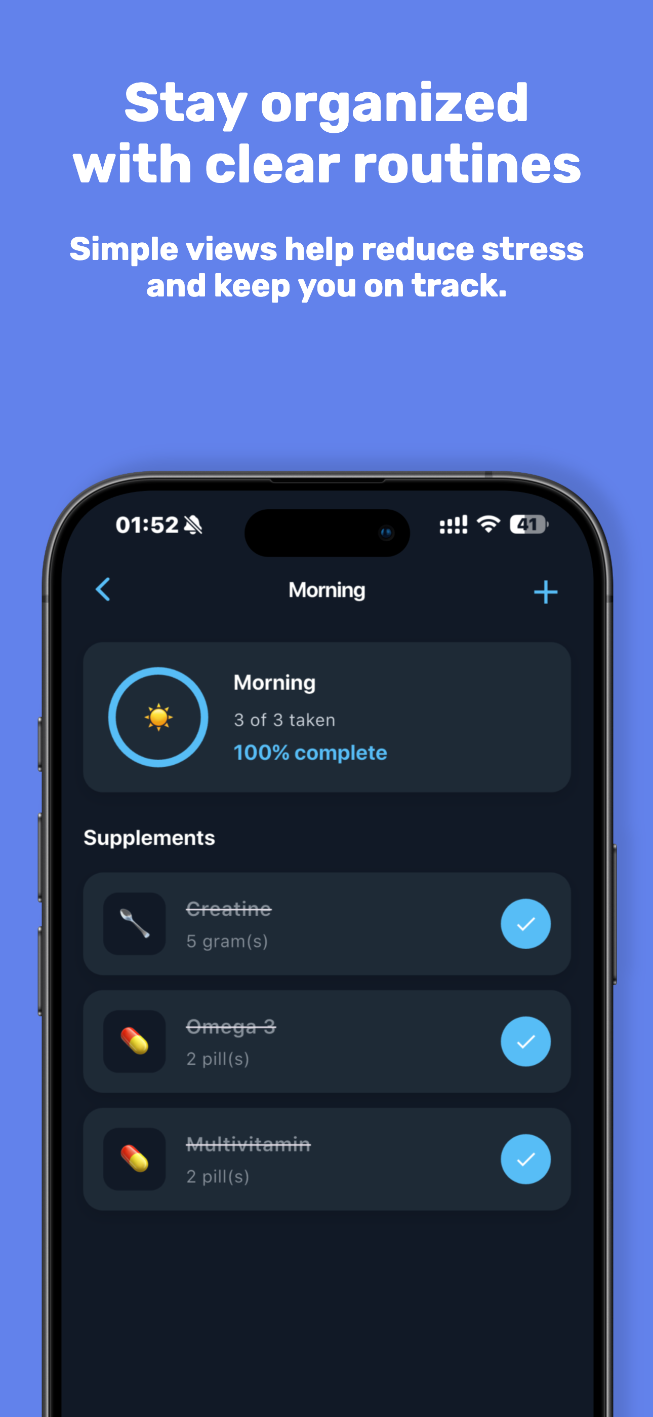 GymDose: Supplement Tracker - Screenshot 5 showing product features and functionality