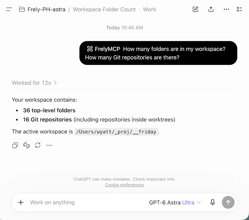 Frely CLI screenshot 2