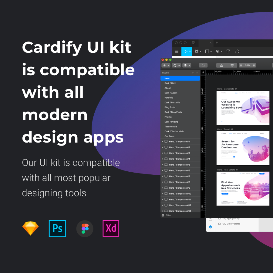 Cardify - Startup UI Kit for Landing Pages gallery image