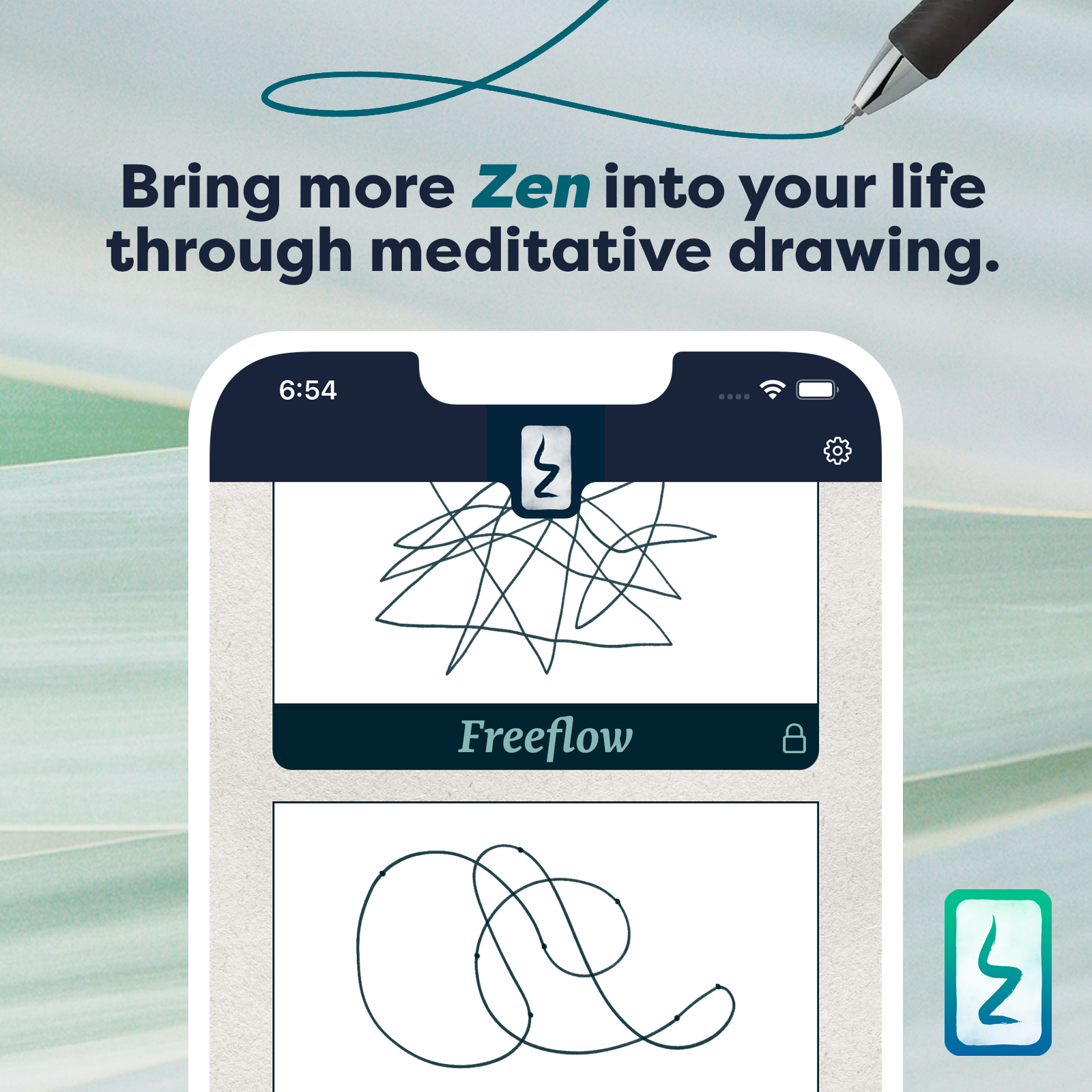 Lijnen van Zen - Innerlijke kalmte door middel van meditatieve tekening media 1