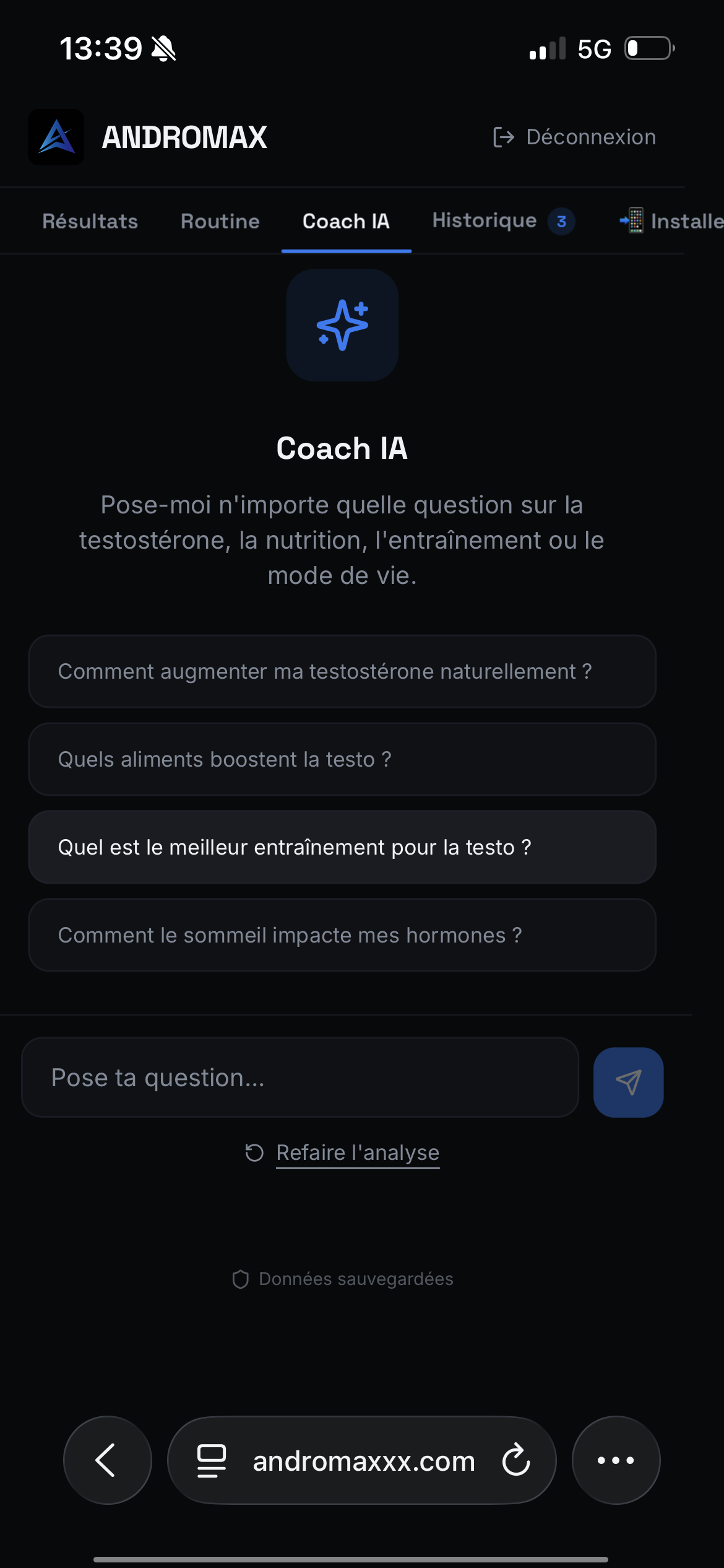 andromax - Screenshot 3 showing product features and functionality