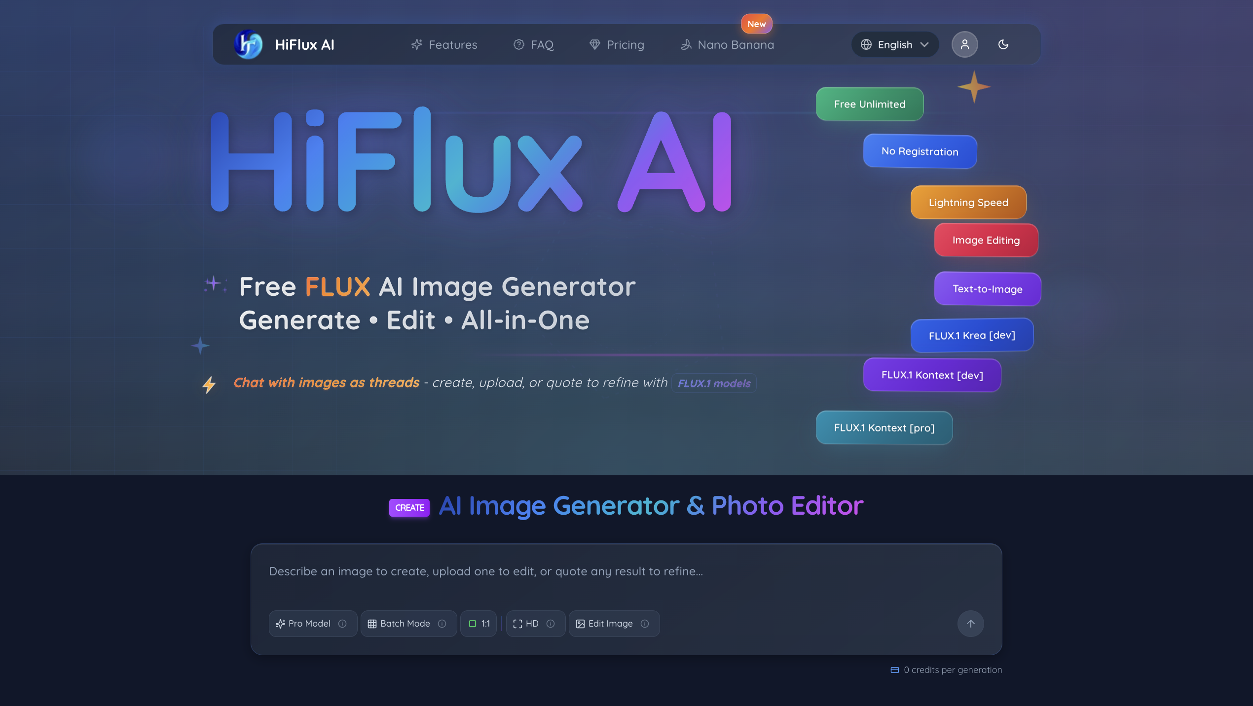 Media Hiflux ai - Buat gambar dengan berbual, bukan alat 1