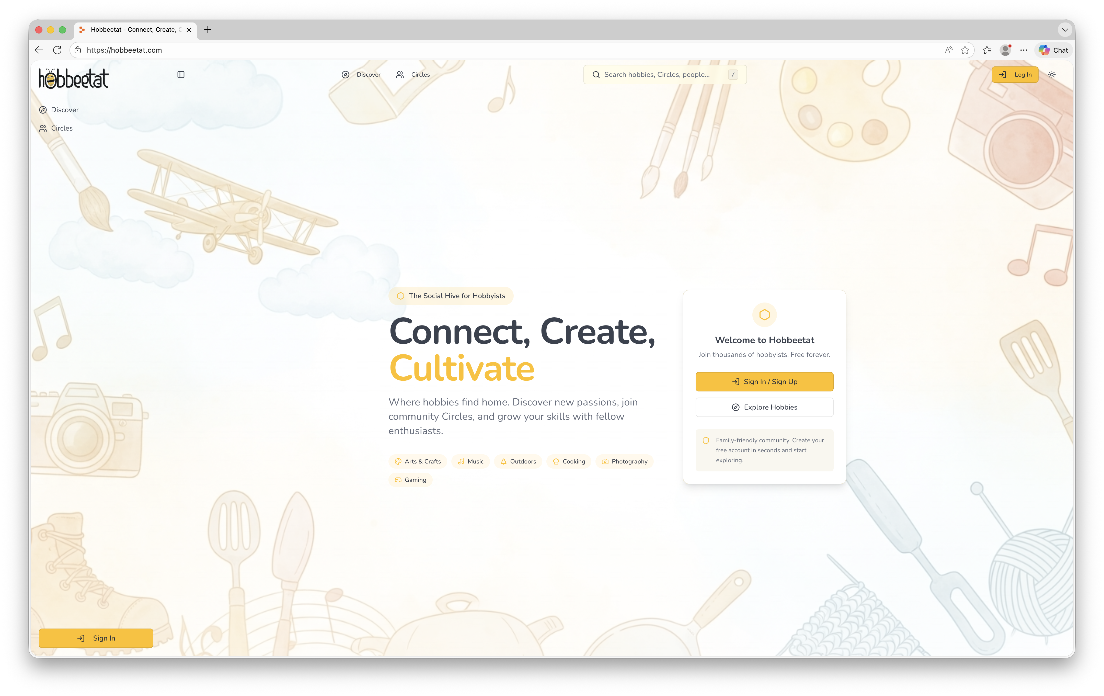 Hobbeetat - Main product screenshot demonstrating key features and user interface