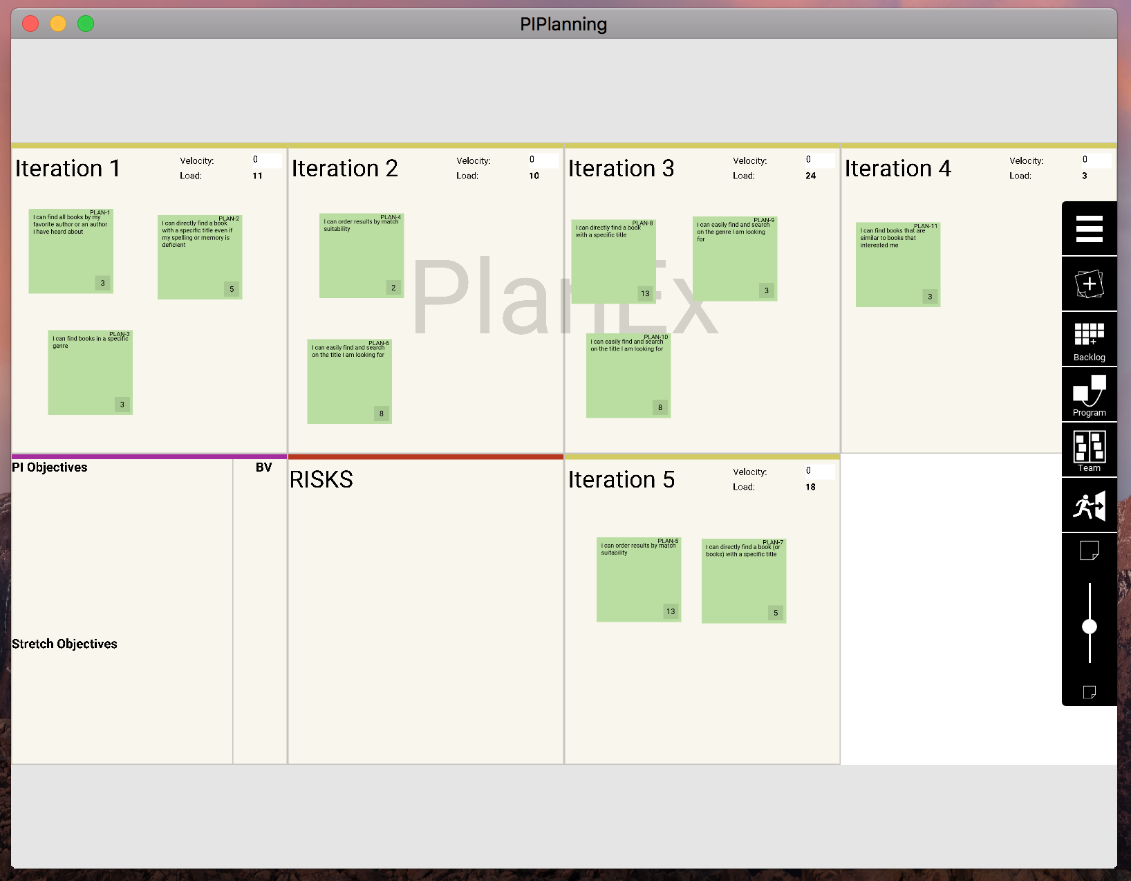 piplanning app gallery image