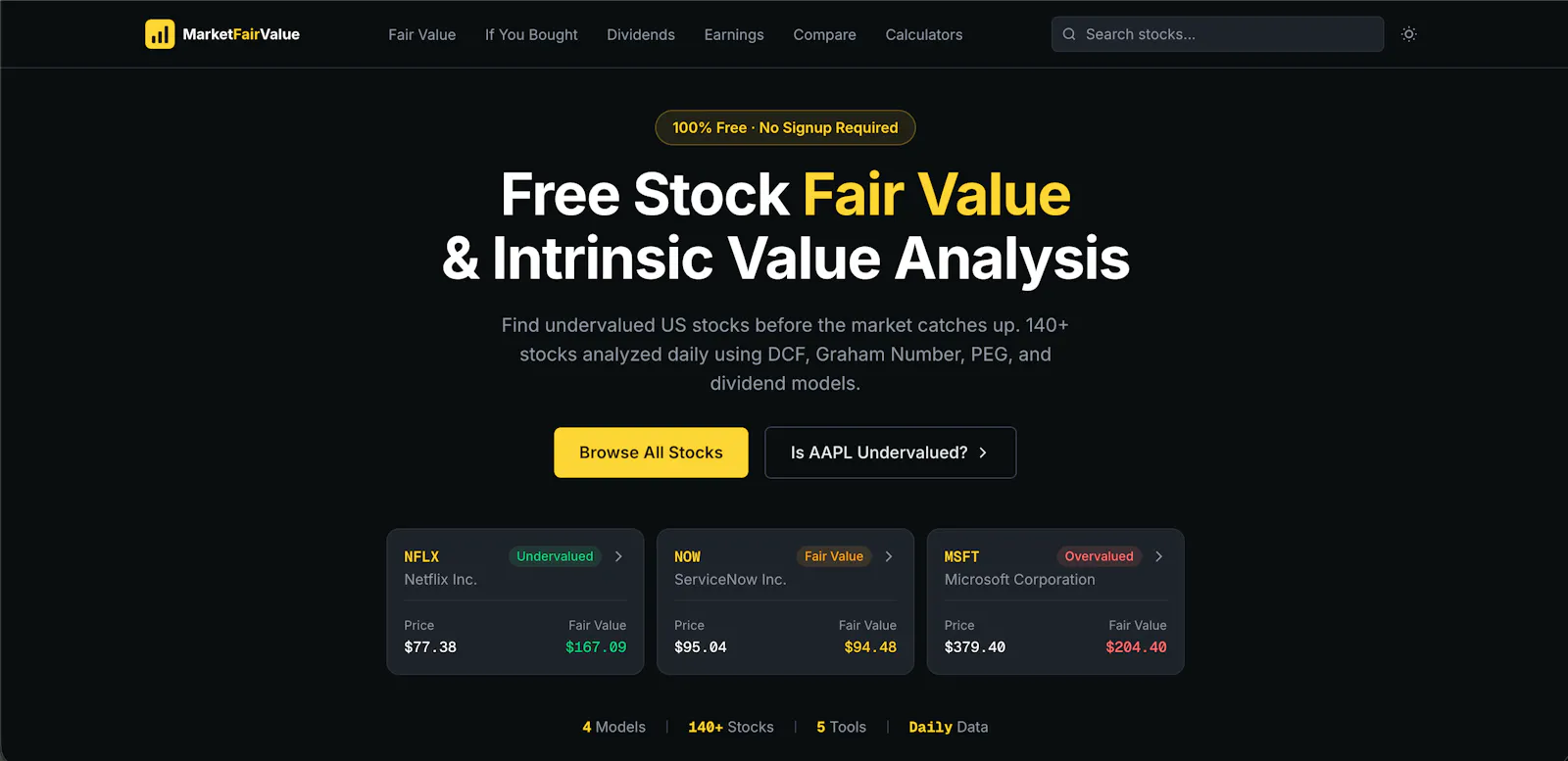 MarketFairValue screenshot 2