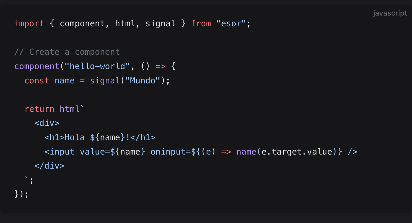 Mídia 2 de Esorjs - Estrutura JS baseada em componentes da Web