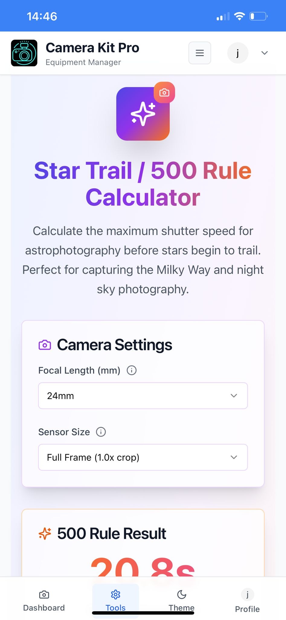 Camera Kit Pro - Gestión y herramientas de equipos de fotografía media 8