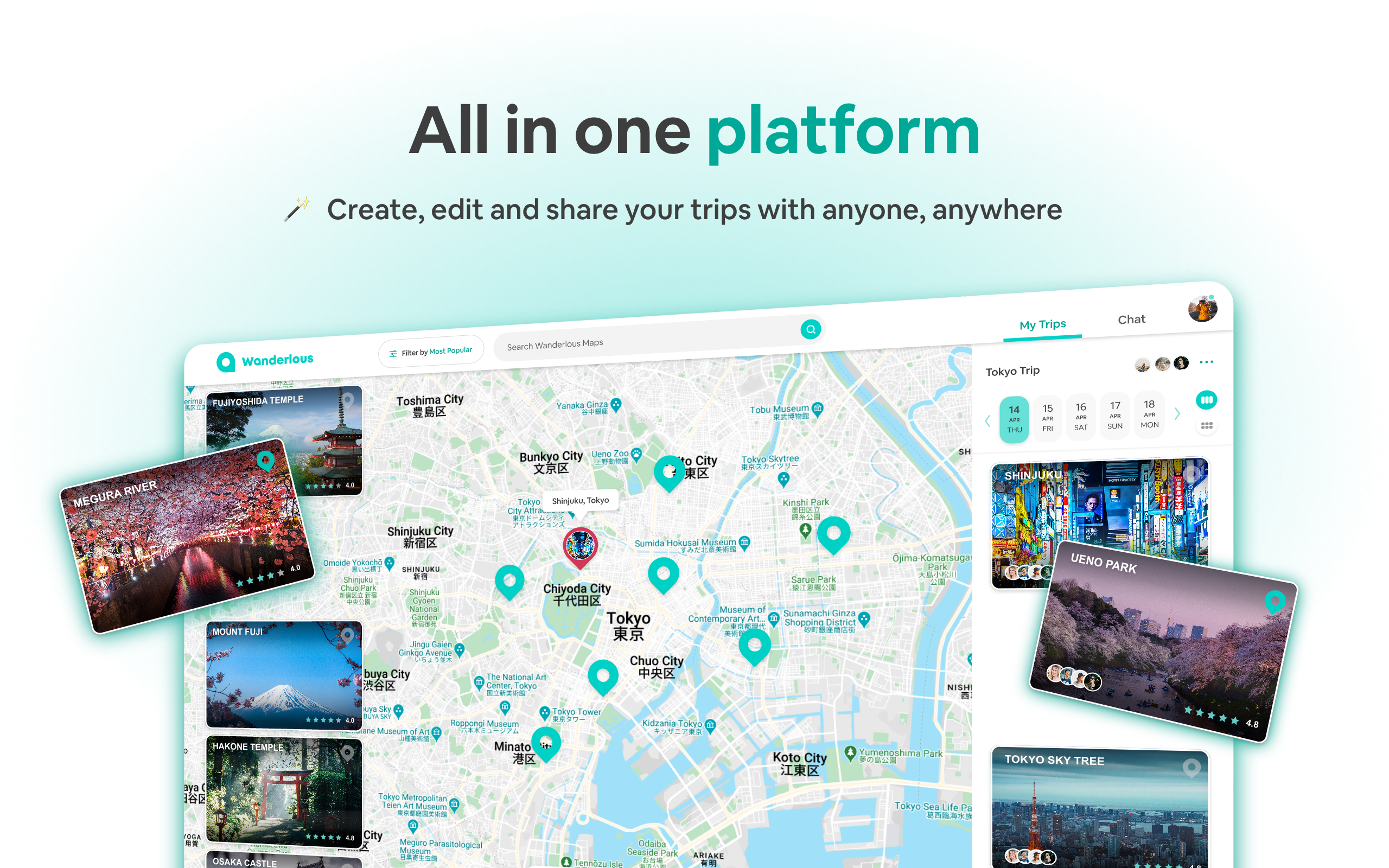 startuptile Wanderlous-Create plan and share your trips all in one place.