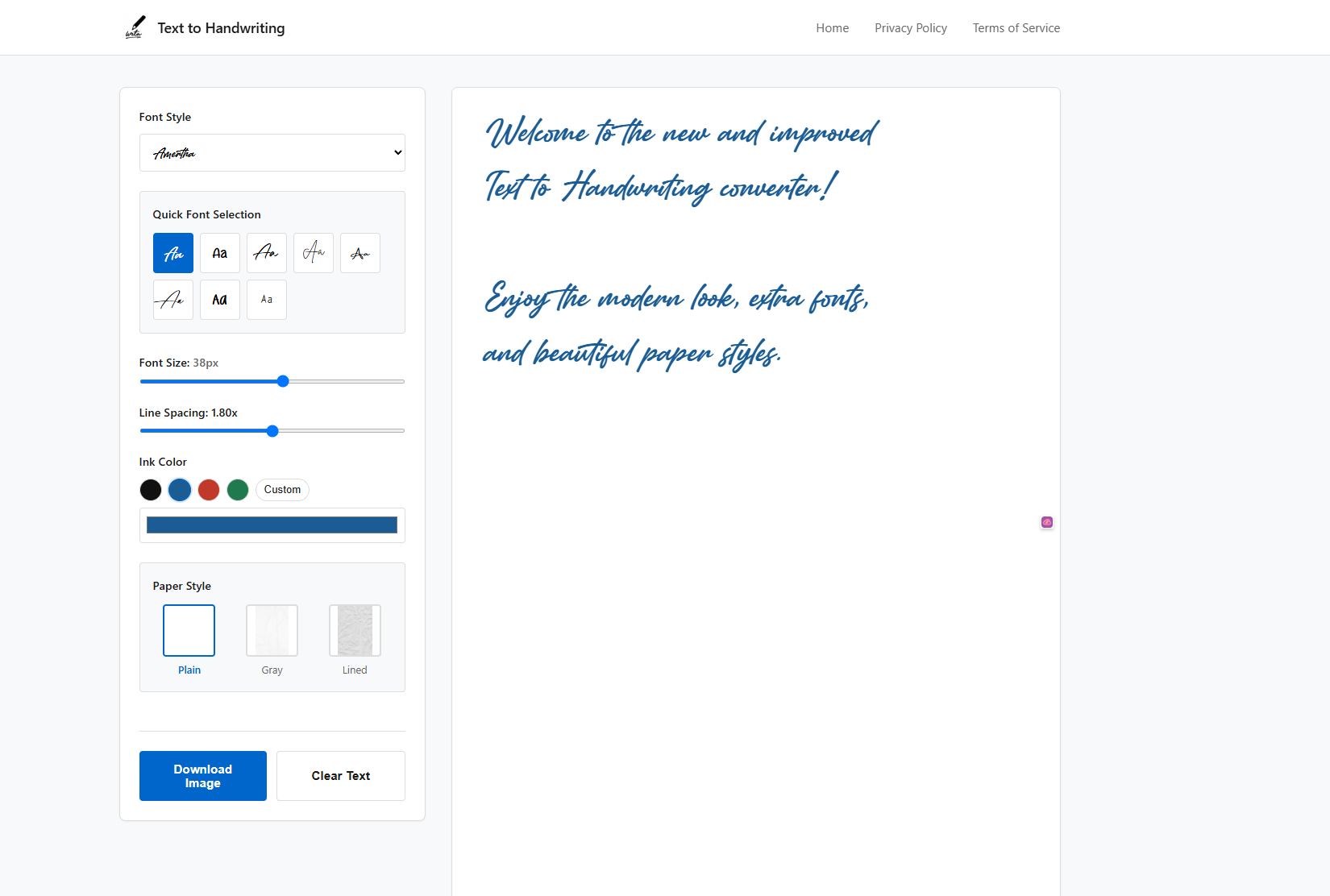 Text to handwriting - Screenshot 2 preview