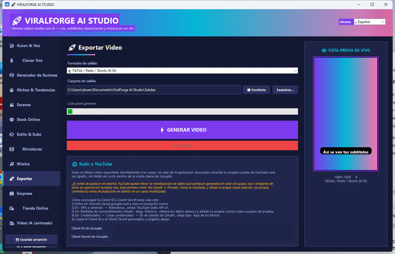 ViralForge AI Studio gallery image
