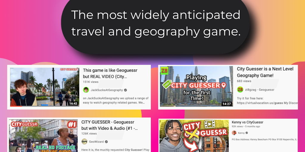 City Guesser 3.0 - The best way to explore, and home | Hunt