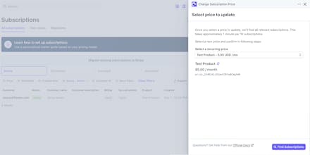 Subscription Price Changer for Stripe gallery image