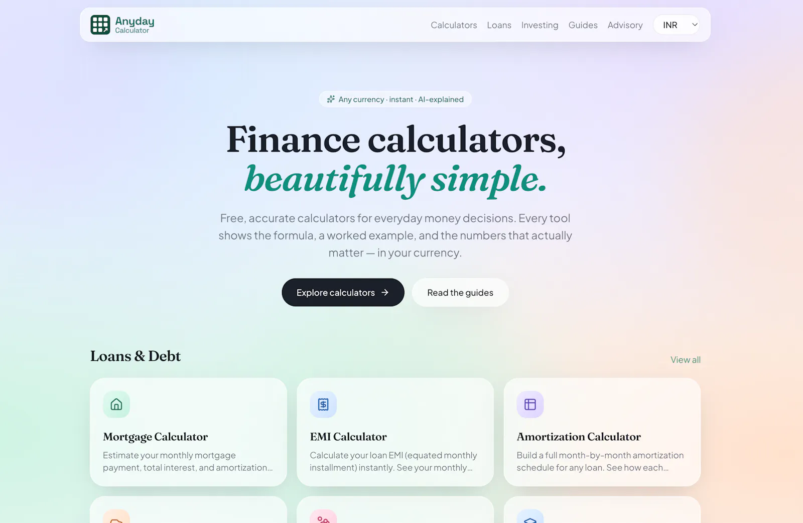 Anyday Calculator screenshot 1