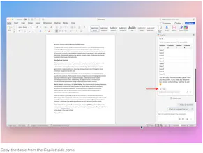Word 中的 Copilot 圖庫影像