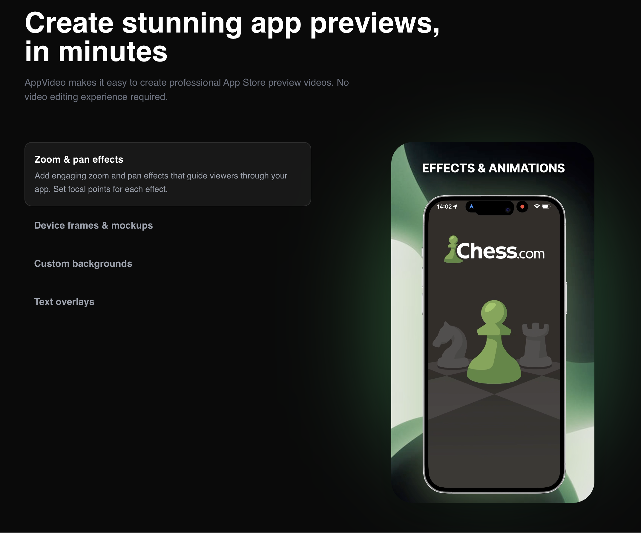 App Video Studio - Screenshot 3 showing product features and functionality