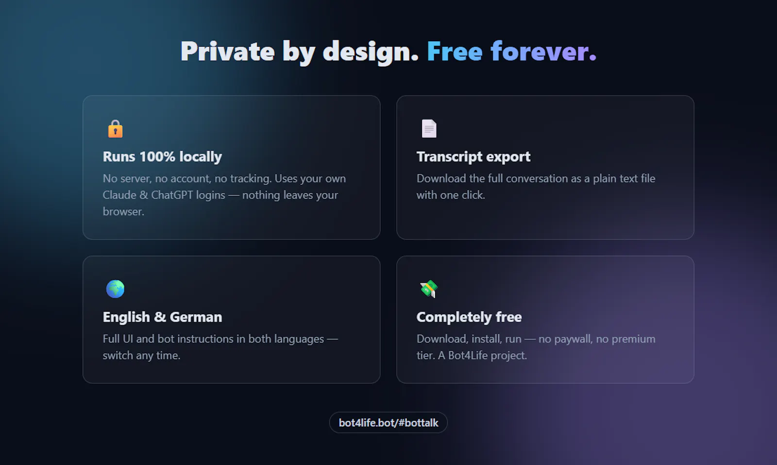 Bottalk screenshot 4