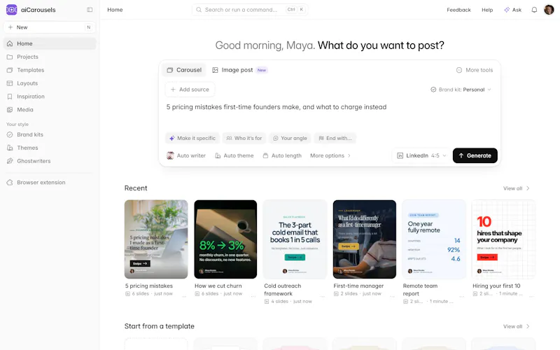 aiCarousels screenshot 1