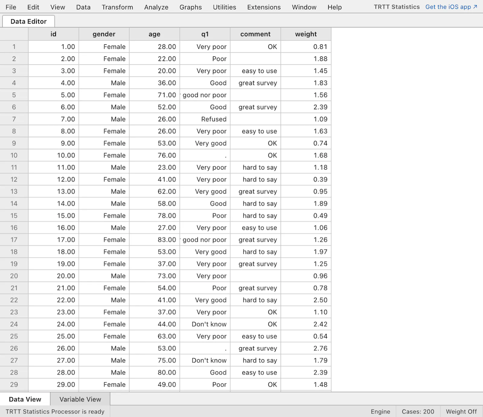 TRTT Statistics screenshot 2