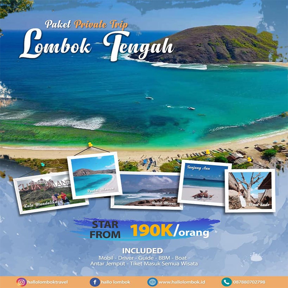 one day trip kuta mandalika lombok