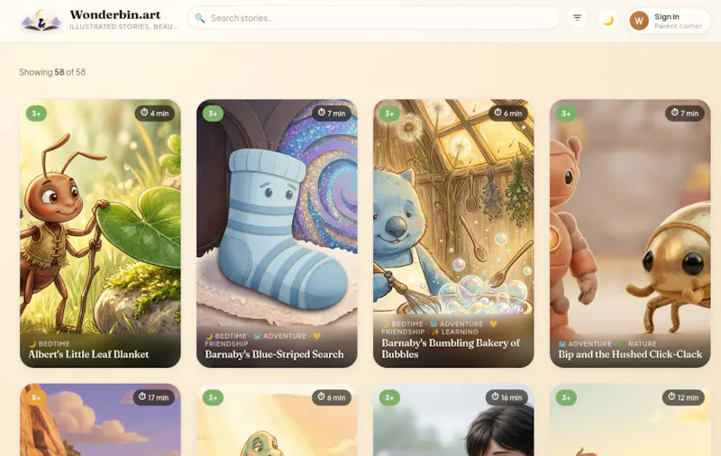 Wonderbin.art screenshot 4