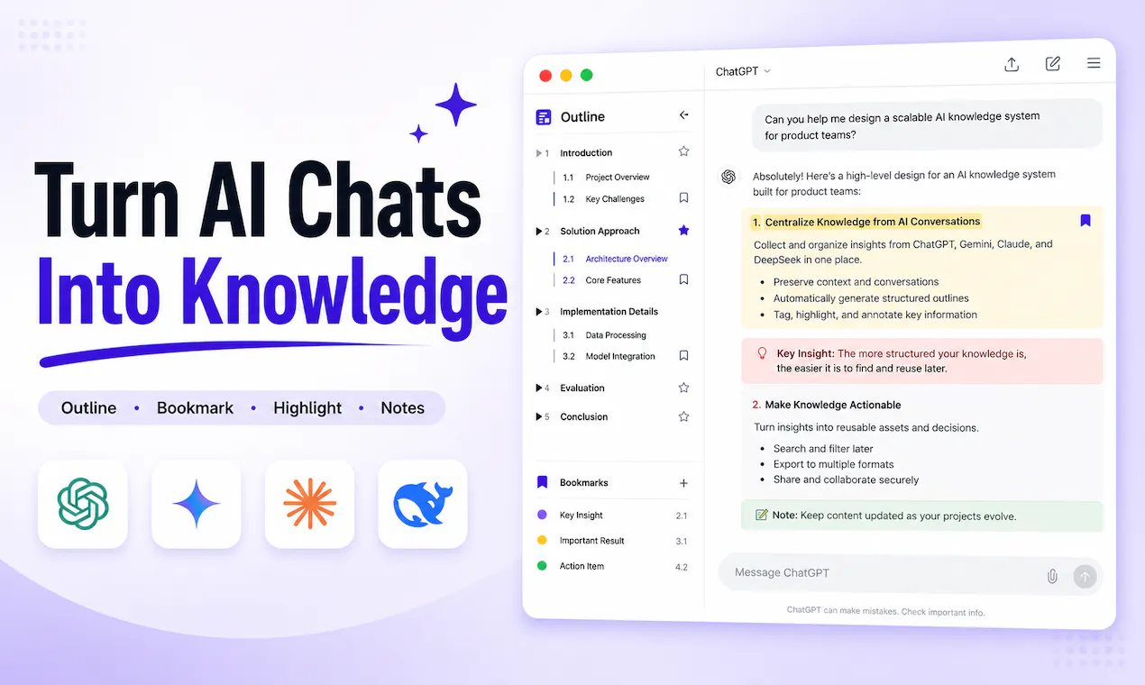 OutlineSave: AI Chats to Offline HTML screenshot
