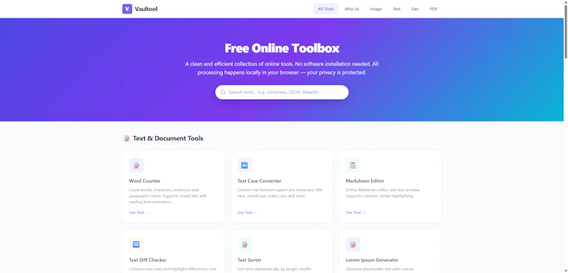 Vaultool screenshot 1