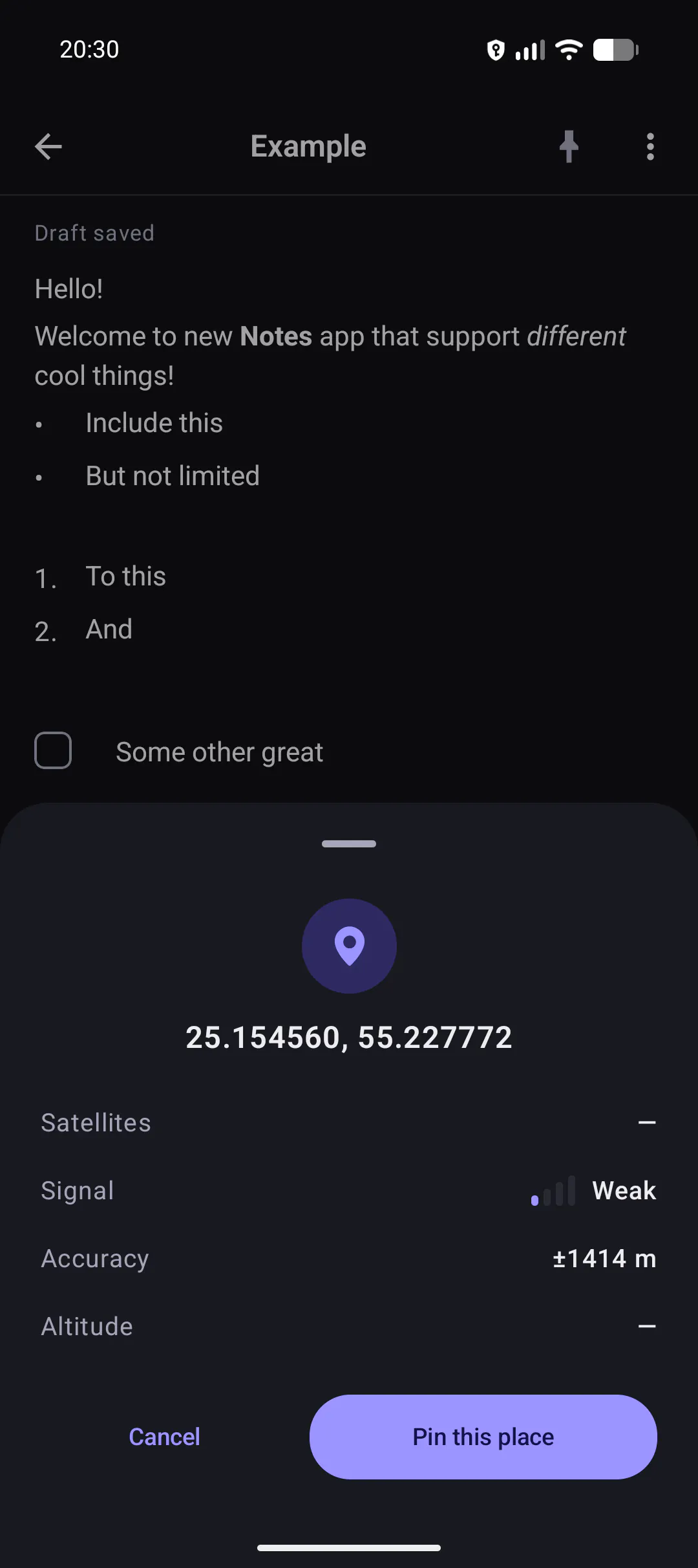 Notes: private & encrypted screenshot