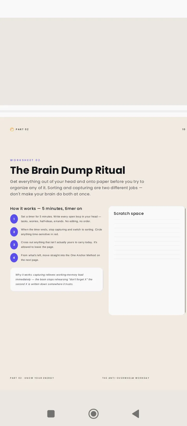 The Anti-Overwhelm Workday — screenshot