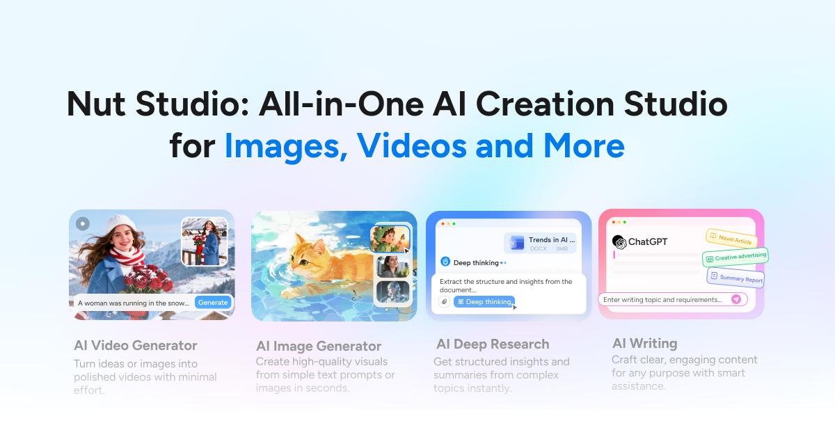 Nut Studio - Main product screenshot demonstrating key features and user interface