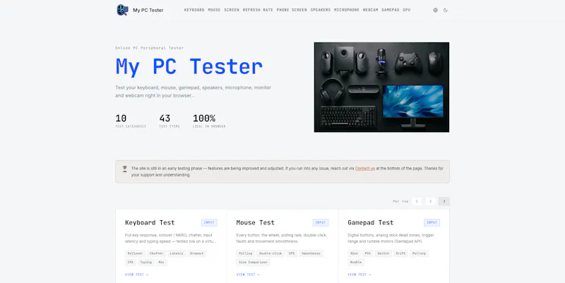 mypctester.com screenshot 1