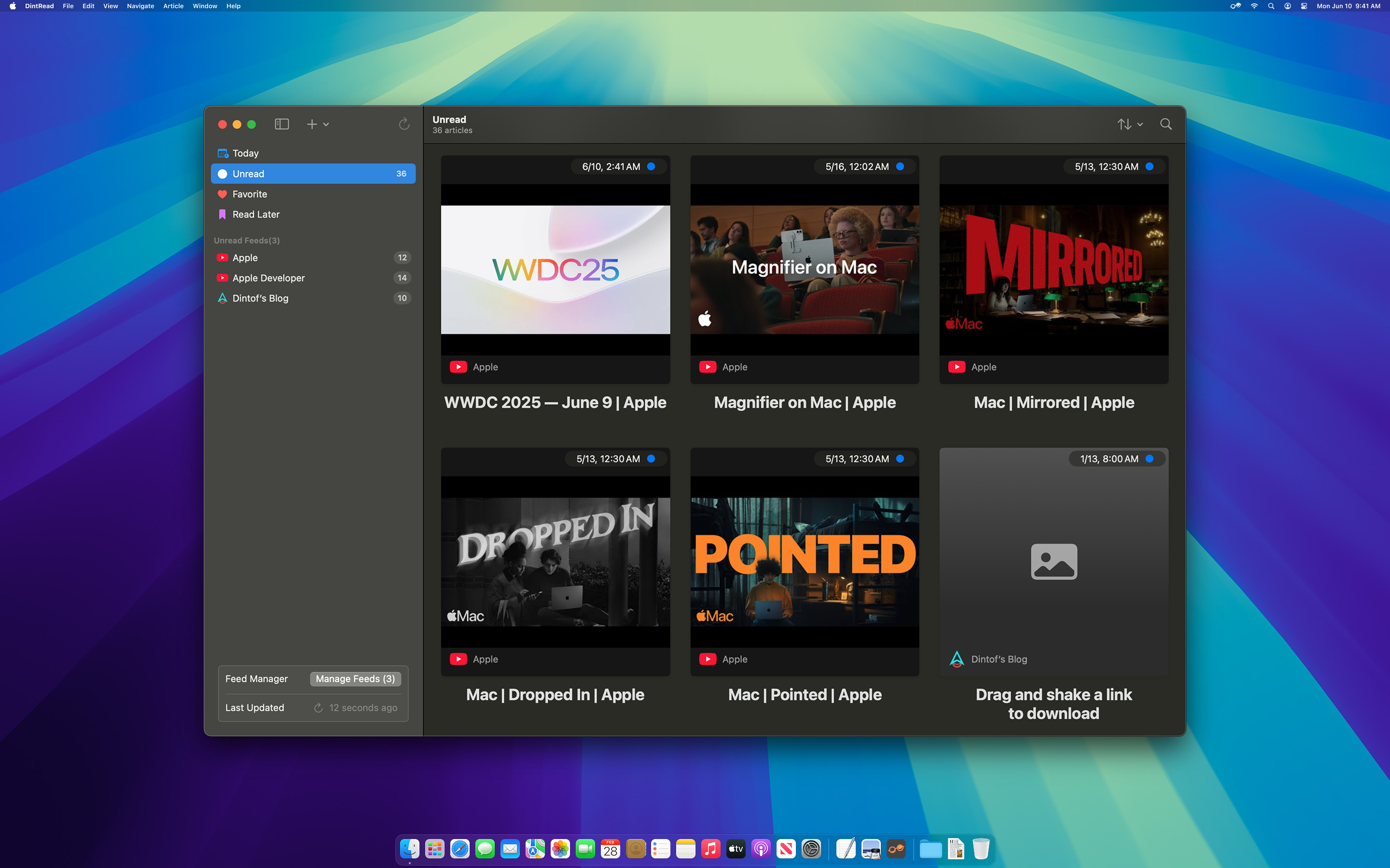 DintRead - simple rss news reader media 1