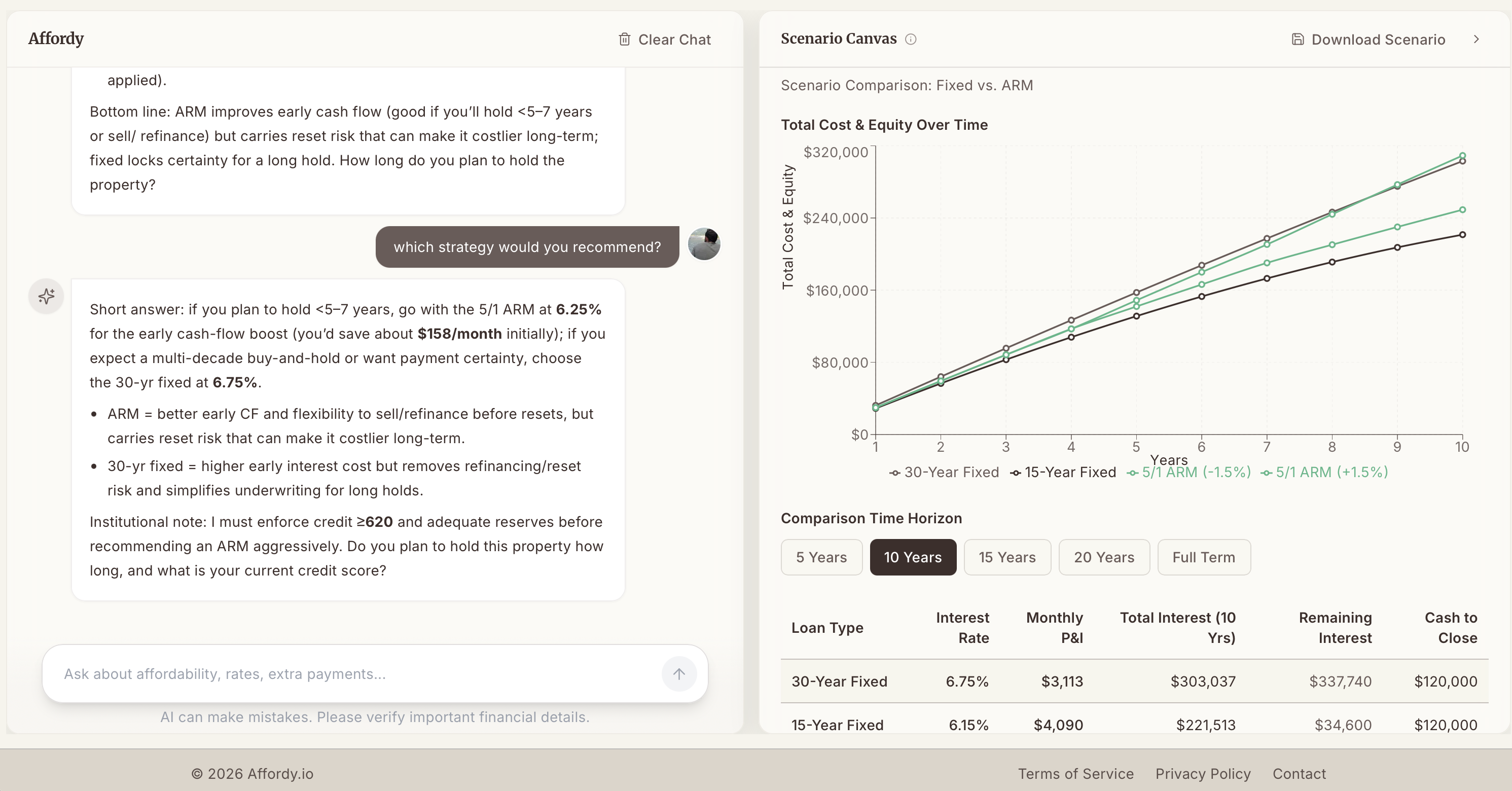 Affordy - Screenshot 2 showing product features and functionality