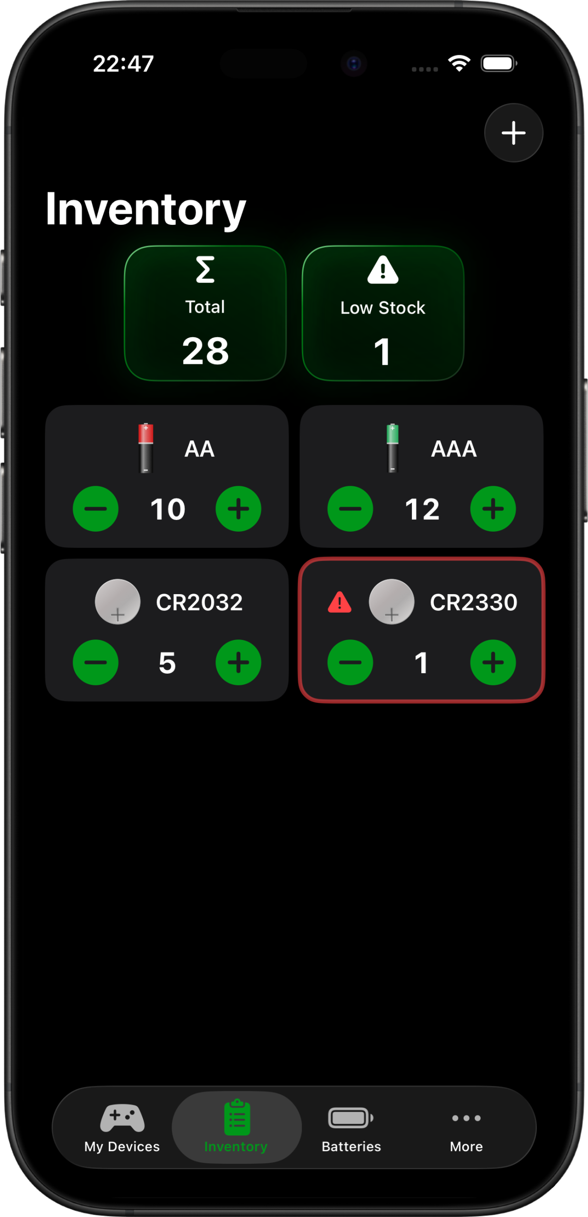 Batteries At Home - Screenshot 2 showing product features and functionality