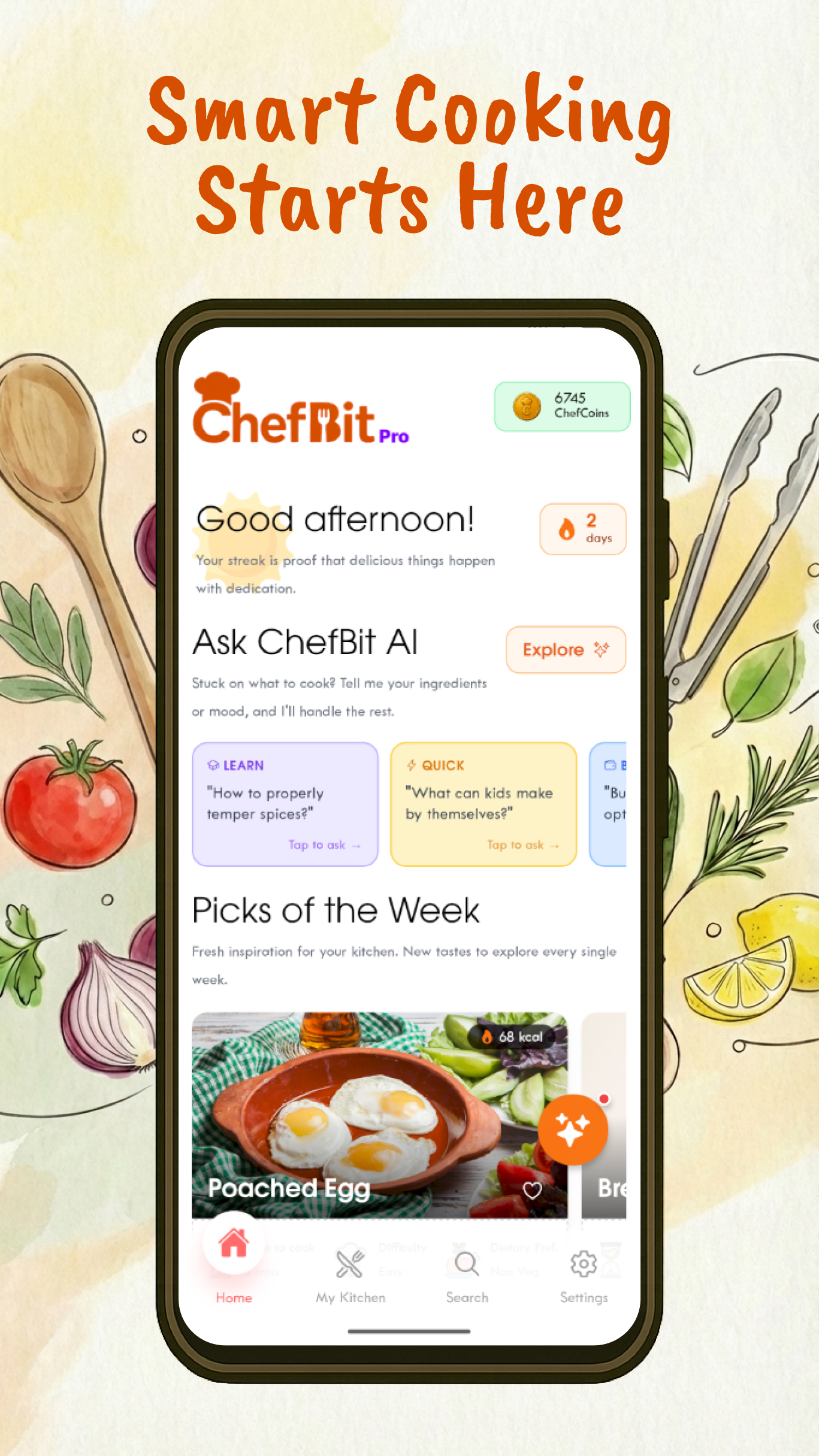 ChefBit - AI Recipe & Cooking - Screenshot 2 showing product features and functionality