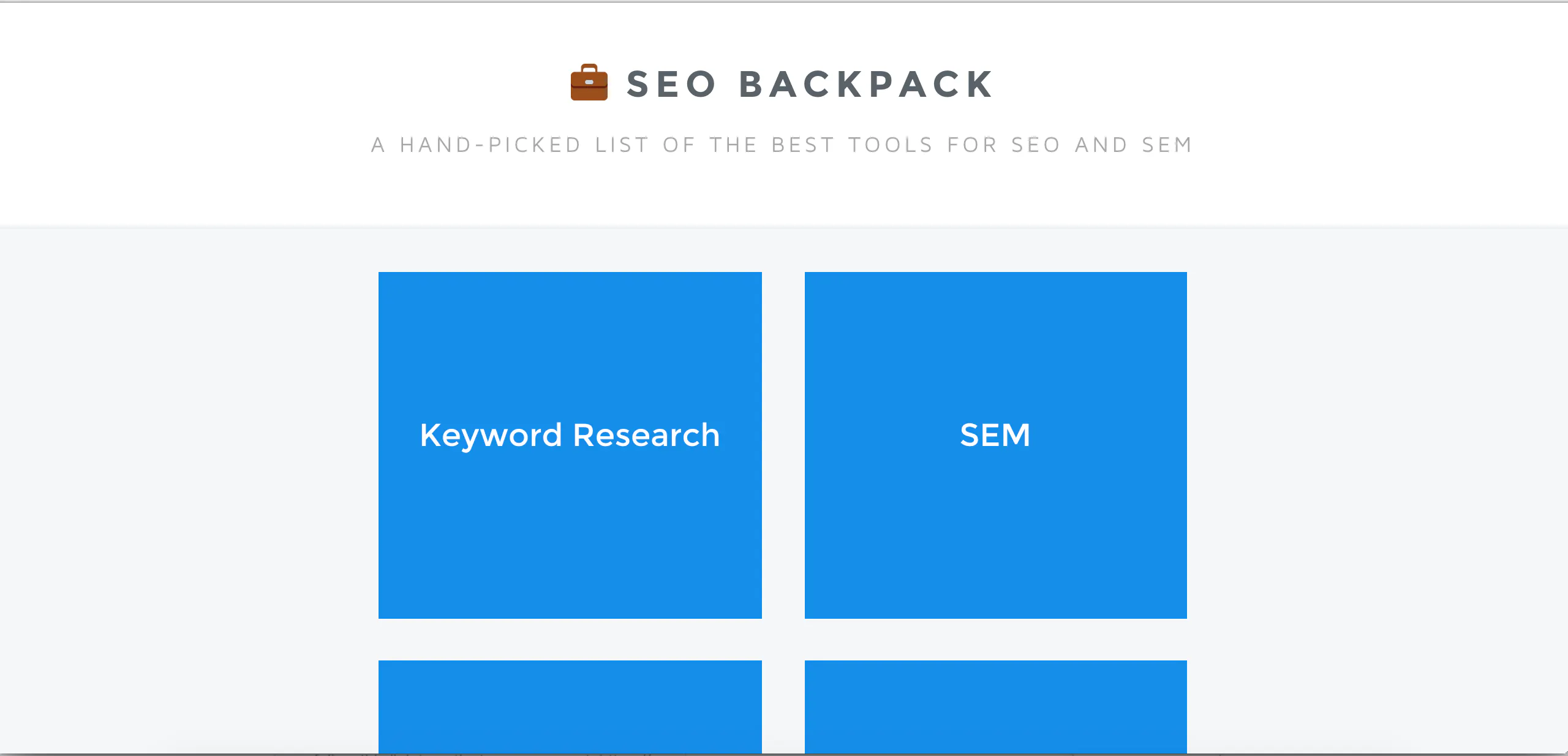 💼 SEO BACKPACK