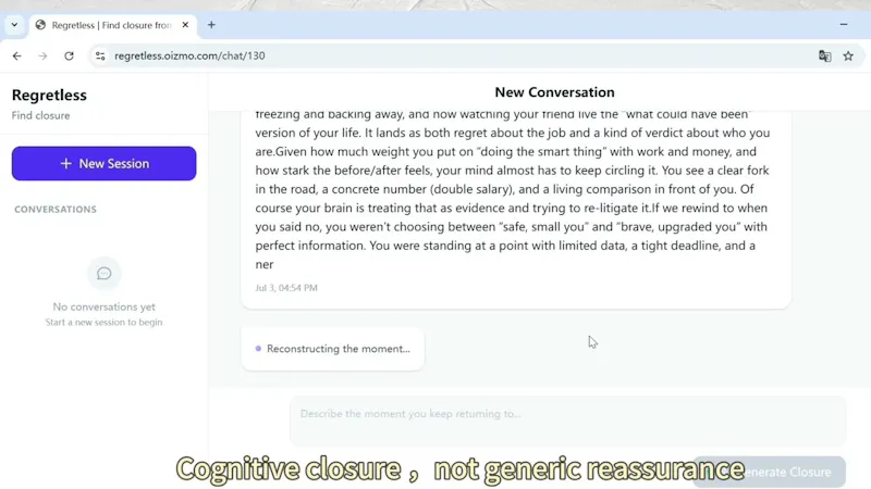 Regretless screenshot 1 (video preview)