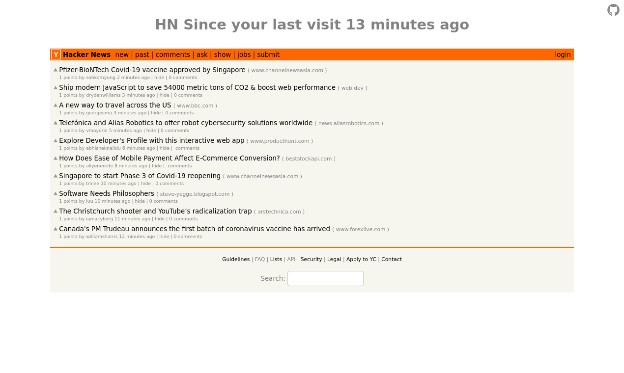 HN Since Your Last Visit gallery image